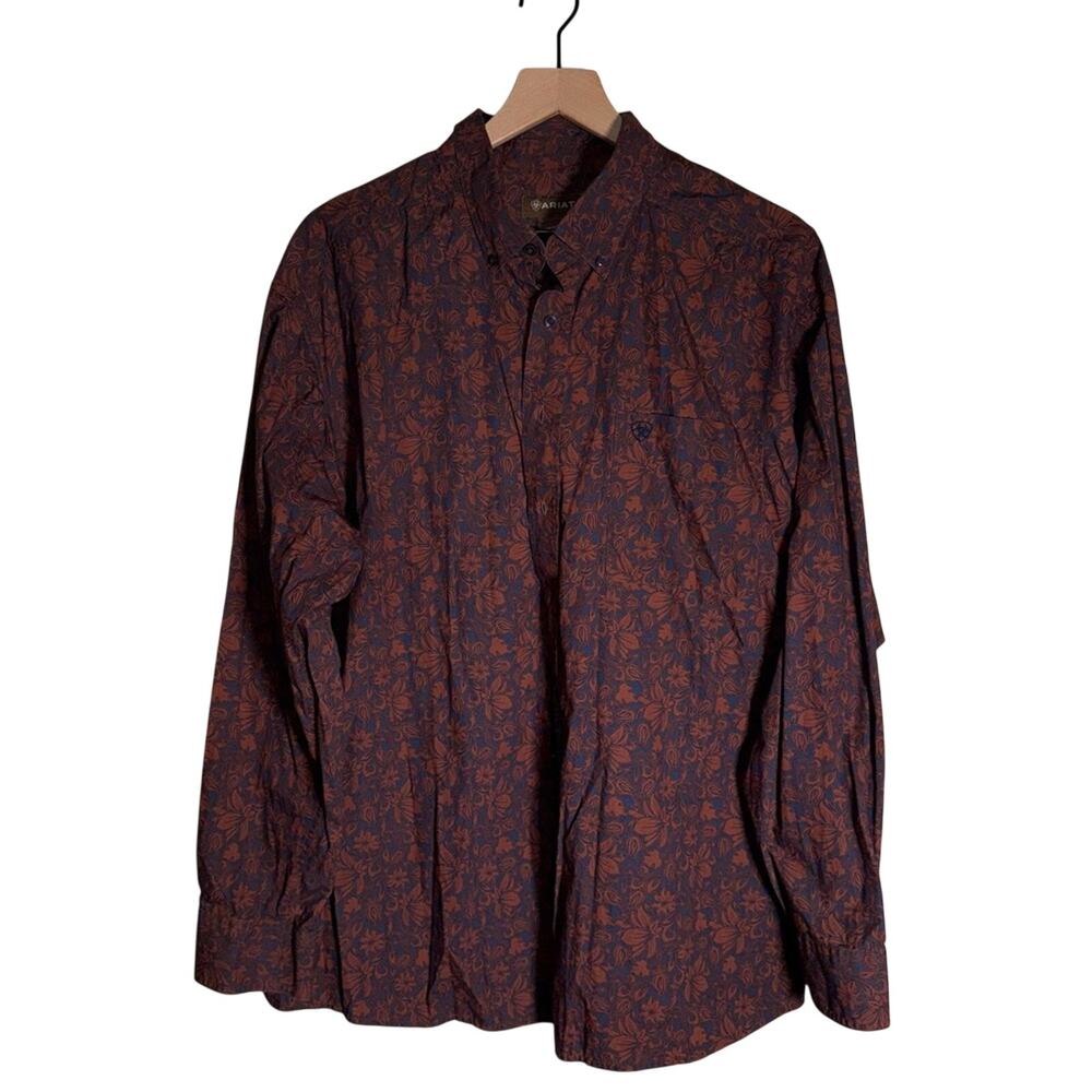 ARIAT men’s oversized floral paisley rancher western cowboy rodeo button up XXL